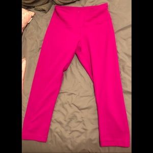 Hot pink yoga pants